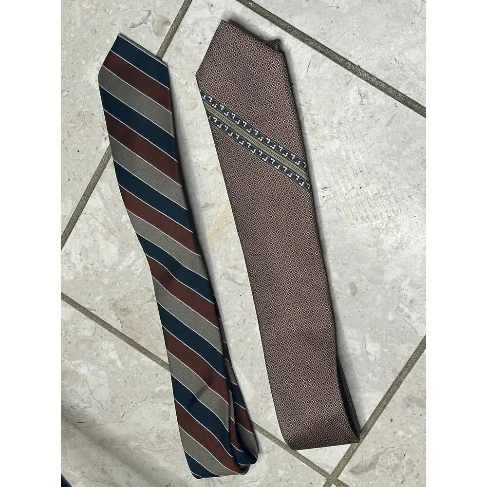 Vintage Designer Tie Lot Pauline Trigere Vicky Davis Neiman Marcus Dark Academia